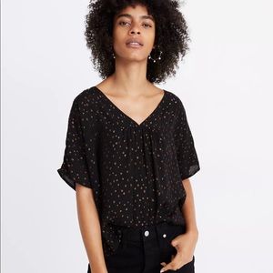 Madewell Rhyme Top in Metallic Dot